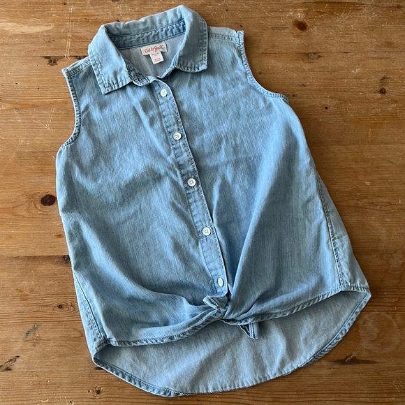 Cat & Jack denim tank 7/8 (M)